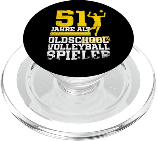 51. Geburtstag 51 Jahre Alt Volleyball Spieler Geburtstag PopSockets PopGrip für MagSafe von Lustige Volleyball Spieler Geburtstagsdesigns