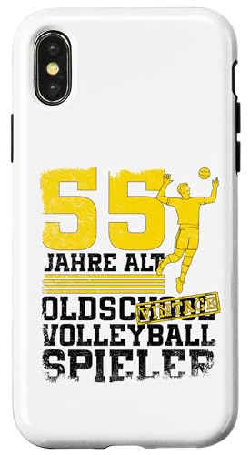 55. Geburtstag 55 Jahre Alt Volleyball Spieler Geburtstag Hülle für iPhone X/XS von Lustige Volleyball Spieler Geburtstagsdesigns