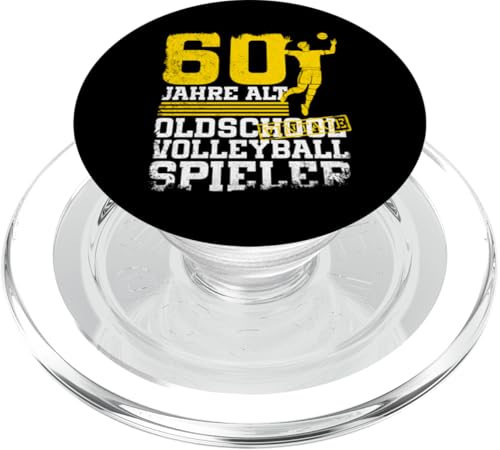 60. Geburtstag 60 Jahre Alt Volleyball Spieler Geburtstag PopSockets PopGrip für MagSafe von Lustige Volleyball Spieler Geburtstagsdesigns