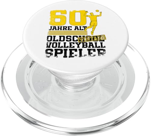 60. Geburtstag 60 Jahre Alt Volleyball Spieler Geburtstag PopSockets PopGrip für MagSafe von Lustige Volleyball Spieler Geburtstagsdesigns