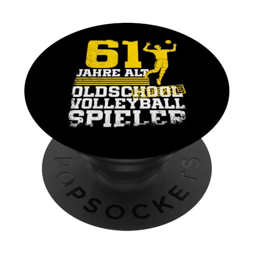 61. Geburtstag 61 Jahre Alt Volleyball Spieler Geburtstag PopSockets Klebender PopGrip 61. Geburtstag 61 Jahre Alt Volleyball Spieler Geburtstag PopSockets Klebender PopGrip von Lustige Volleyball Spieler Geburtstagsdesigns