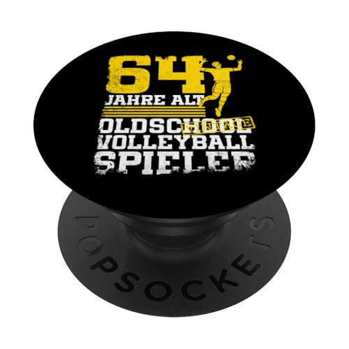 64. Geburtstag 64 Jahre Alt Volleyball Spieler Geburtstag PopSockets Klebender PopGrip 64. Geburtstag 64 Jahre Alt Volleyball Spieler Geburtstag PopSockets Klebender PopGrip von Lustige Volleyball Spieler Geburtstagsdesigns