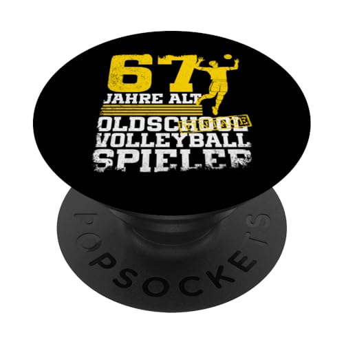 67. Geburtstag 67 Jahre Alt Volleyball Spieler Geburtstag PopSockets Klebender PopGrip 67. Geburtstag 67 Jahre Alt Volleyball Spieler Geburtstag PopSockets Klebender PopGrip von Lustige Volleyball Spieler Geburtstagsdesigns