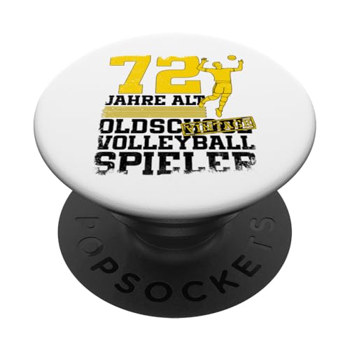 72. Geburtstag 72 Jahre Alt Volleyball Spieler Geburtstag PopSockets Klebender PopGrip 72. Geburtstag 72 Jahre Alt Volleyball Spieler Geburtstag PopSockets Klebender PopGrip von Lustige Volleyball Spieler Geburtstagsdesigns