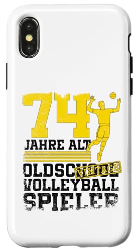 74. Geburtstag 74 Jahre Alt Volleyball Spieler Geburtstag Hülle für iPhone X/XS von Lustige Volleyball Spieler Geburtstagsdesigns