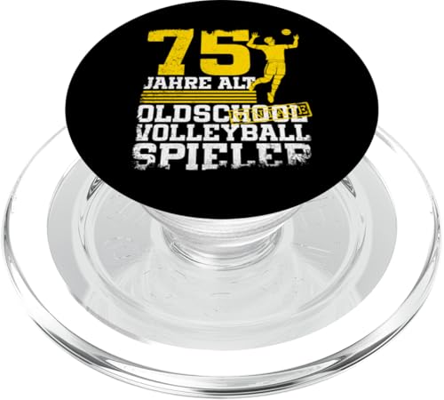 75. Geburtstag 75 Jahre Alt Volleyball Spieler Geburtstag PopSockets PopGrip für MagSafe von Lustige Volleyball Spieler Geburtstagsdesigns