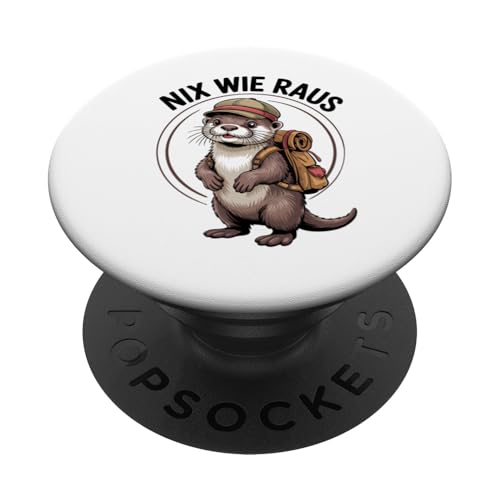 Nix wie raus nichts wie weg Wandern Abenteuer mit Otter PopSockets Klebender PopGrip Nix wie raus nichts wie weg Wandern Abenteuer mit Otter PopSockets Klebender PopGrip von Lustige Wandermotive mit Tieren