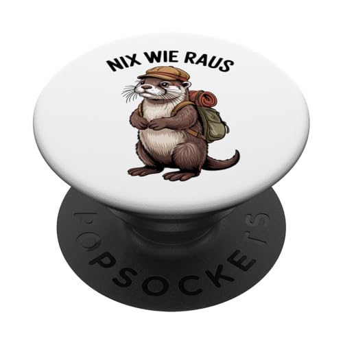 Nix wie raus nichts wie weg Wandern Abenteuer mit Otter PopSockets Klebender PopGrip Nix wie raus nichts wie weg Wandern Abenteuer mit Otter PopSockets Klebender PopGrip von Lustige Wandermotive mit Tieren