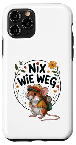 Nix wie weg - nichts wie raus Wandern Abenteuer mit Maus Hülle für iPhone 11 Pro von Lustige Wandermotive mit Tieren
