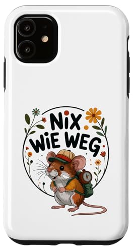 Nix wie weg - nichts wie raus Wandern Abenteuer mit Maus Hülle für iPhone 11 Nix wie weg - nichts wie raus Wandern Abenteuer mit Maus Hülle für iPhone 11 von Lustige Wandermotive mit Tieren