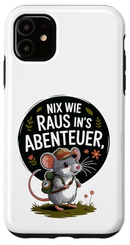 Nix wie weg - nichts wie raus Wandern Abenteuer mit Maus Hülle für iPhone 11 Nix wie weg - nichts wie raus Wandern Abenteuer mit Maus Hülle für iPhone 11 von Lustige Wandermotive mit Tieren