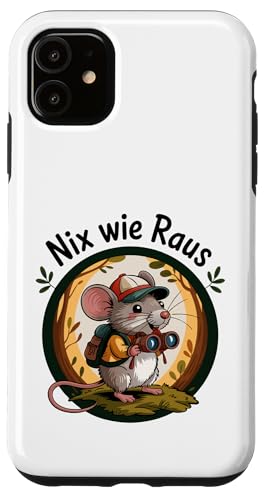 Nix wie weg - nichts wie raus Wandern Abenteuer mit Maus Hülle für iPhone 11 Nix wie weg - nichts wie raus Wandern Abenteuer mit Maus Hülle für iPhone 11 von Lustige Wandermotive mit Tieren