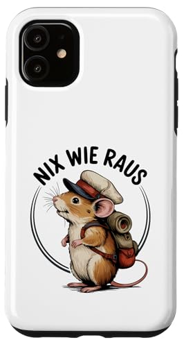 Nix wie weg - nichts wie raus Wandern Abenteuer mit Maus Hülle für iPhone 11 Nix wie weg - nichts wie raus Wandern Abenteuer mit Maus Hülle für iPhone 11 von Lustige Wandermotive mit Tieren