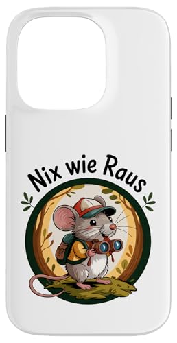 Nix wie weg - nichts wie raus Wandern Abenteuer mit Maus Hülle für iPhone 14 Pro Nix wie weg - nichts wie raus Wandern Abenteuer mit Maus Hülle für iPhone 14 Pro von Lustige Wandermotive mit Tieren