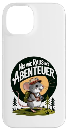 Nix wie weg - nichts wie raus Wandern Abenteuer mit Maus Hülle für iPhone 14 Nix wie weg - nichts wie raus Wandern Abenteuer mit Maus Hülle für iPhone 14 von Lustige Wandermotive mit Tieren
