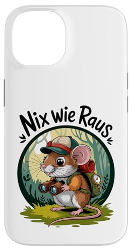 Nix wie weg - nichts wie raus Wandern Abenteuer mit Maus Hülle für iPhone 14 Nix wie weg - nichts wie raus Wandern Abenteuer mit Maus Hülle für iPhone 14 von Lustige Wandermotive mit Tieren