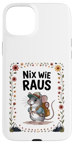 Nix wie weg - nichts wie raus Wandern Abenteuer mit Maus Hülle für iPhone 15 Plus Nix wie weg - nichts wie raus Wandern Abenteuer mit Maus Hülle für iPhone 15 Plus von Lustige Wandermotive mit Tieren