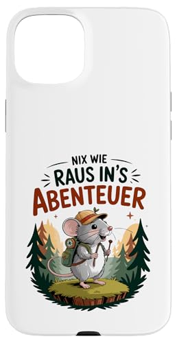 Nix wie weg - nichts wie raus Wandern Abenteuer mit Maus Hülle für iPhone 15 Plus Nix wie weg - nichts wie raus Wandern Abenteuer mit Maus Hülle für iPhone 15 Plus von Lustige Wandermotive mit Tieren