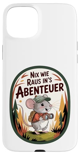 Nix wie weg - nichts wie raus Wandern Abenteuer mit Maus Hülle für iPhone 15 Plus Nix wie weg - nichts wie raus Wandern Abenteuer mit Maus Hülle für iPhone 15 Plus von Lustige Wandermotive mit Tieren