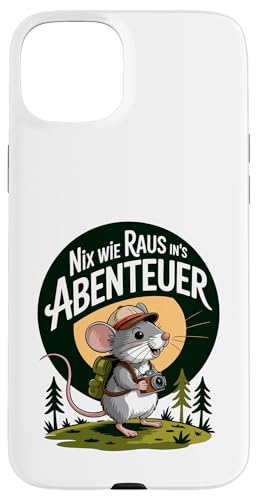 Nix wie weg - nichts wie raus Wandern Abenteuer mit Maus Hülle für iPhone 15 Plus Nix wie weg - nichts wie raus Wandern Abenteuer mit Maus Hülle für iPhone 15 Plus von Lustige Wandermotive mit Tieren