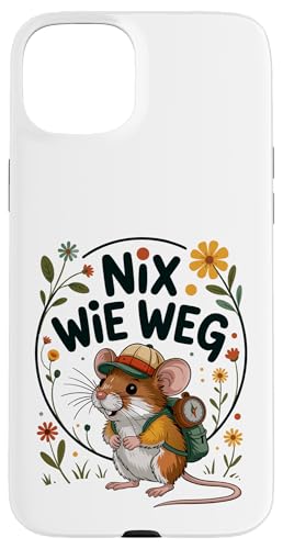 Nix wie weg - nichts wie raus Wandern Abenteuer mit Maus Hülle für iPhone 15 Plus Nix wie weg - nichts wie raus Wandern Abenteuer mit Maus Hülle für iPhone 15 Plus von Lustige Wandermotive mit Tieren