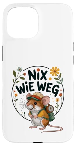 Nix wie weg - nichts wie raus Wandern Abenteuer mit Maus Hülle für iPhone 15 Nix wie weg - nichts wie raus Wandern Abenteuer mit Maus Hülle für iPhone 15 von Lustige Wandermotive mit Tieren