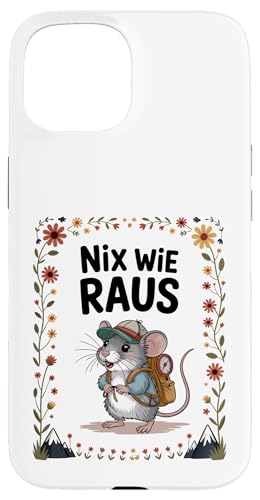 Nix wie weg - nichts wie raus Wandern Abenteuer mit Maus Hülle für iPhone 15 Nix wie weg - nichts wie raus Wandern Abenteuer mit Maus Hülle für iPhone 15 von Lustige Wandermotive mit Tieren