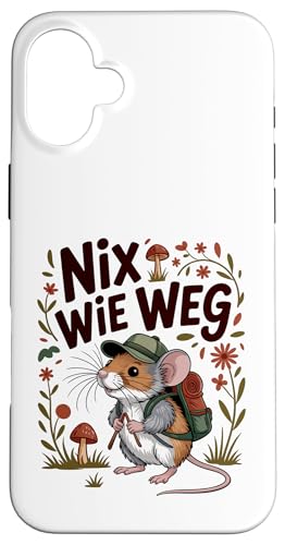 Nix wie weg - nichts wie raus Wandern Abenteuer mit Maus Hülle für iPhone 16 Plus Nix wie weg - nichts wie raus Wandern Abenteuer mit Maus Hülle für iPhone 16 Plus von Lustige Wandermotive mit Tieren