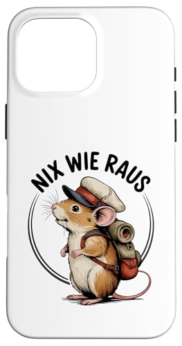 Nix wie weg - nichts wie raus Wandern Abenteuer mit Maus Hülle für iPhone 16 Pro Max Nix wie weg - nichts wie raus Wandern Abenteuer mit Maus Hülle für iPhone 16 Pro Max von Lustige Wandermotive mit Tieren