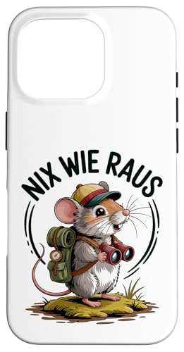 Nix wie weg - nichts wie raus Wandern Abenteuer mit Maus Hülle für iPhone 16 Pro Nix wie weg - nichts wie raus Wandern Abenteuer mit Maus Hülle für iPhone 16 Pro von Lustige Wandermotive mit Tieren