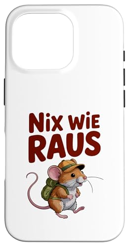 Nix wie weg - nichts wie raus Wandern Abenteuer mit Maus Hülle für iPhone 16 Pro Nix wie weg - nichts wie raus Wandern Abenteuer mit Maus Hülle für iPhone 16 Pro von Lustige Wandermotive mit Tieren