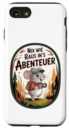 Nix wie weg - nichts wie raus Wandern Abenteuer mit Maus Hülle für iPhone SE (2020) / 7 / 8 von Lustige Wandermotive mit Tieren