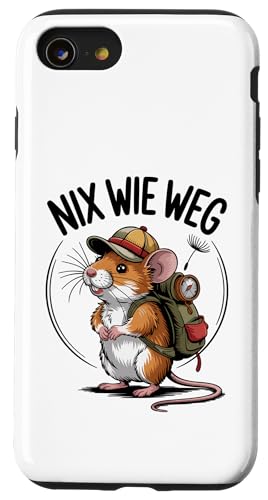 Nix wie weg - nichts wie raus Wandern Abenteuer mit Maus Hülle für iPhone SE (2020) / 7 / 8 von Lustige Wandermotive mit Tieren