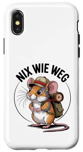 Nix wie weg - nichts wie raus Wandern Abenteuer mit Maus Hülle für iPhone X/XS Nix wie weg - nichts wie raus Wandern Abenteuer mit Maus Hülle für iPhone X/XS von Lustige Wandermotive mit Tieren