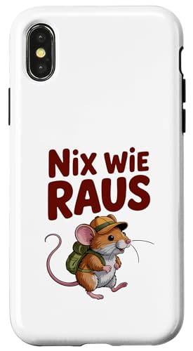 Nix wie weg - nichts wie raus Wandern Abenteuer mit Maus Hülle für iPhone X/XS Nix wie weg - nichts wie raus Wandern Abenteuer mit Maus Hülle für iPhone X/XS von Lustige Wandermotive mit Tieren