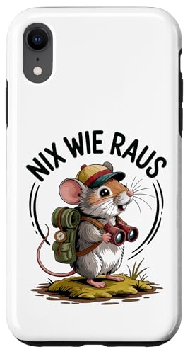 Nix wie weg - nichts wie raus Wandern Abenteuer mit Maus Hülle für iPhone XR Nix wie weg - nichts wie raus Wandern Abenteuer mit Maus Hülle für iPhone XR von Lustige Wandermotive mit Tieren