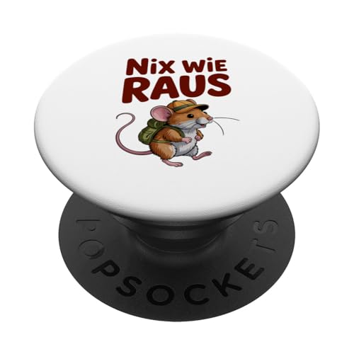 Nix wie weg - nichts wie raus Wandern Abenteuer mit Maus PopSockets Klebender PopGrip Nix wie weg - nichts wie raus Wandern Abenteuer mit Maus PopSockets Klebender PopGrip von Lustige Wandermotive mit Tieren