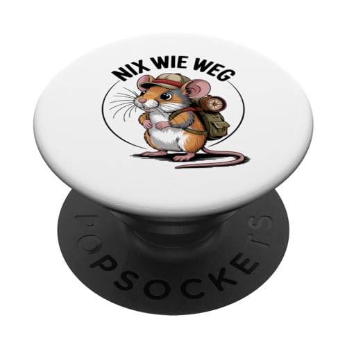 Nix wie weg - nichts wie raus Wandern Abenteuer mit Maus PopSockets Klebender PopGrip Nix wie weg - nichts wie raus Wandern Abenteuer mit Maus PopSockets Klebender PopGrip von Lustige Wandermotive mit Tieren