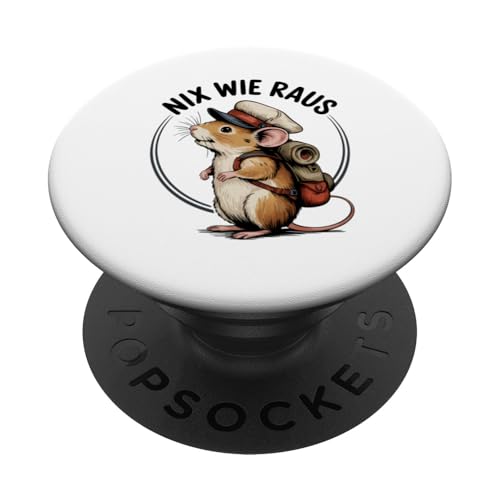 Nix wie weg - nichts wie raus Wandern Abenteuer mit Maus PopSockets Klebender PopGrip Nix wie weg - nichts wie raus Wandern Abenteuer mit Maus PopSockets Klebender PopGrip von Lustige Wandermotive mit Tieren