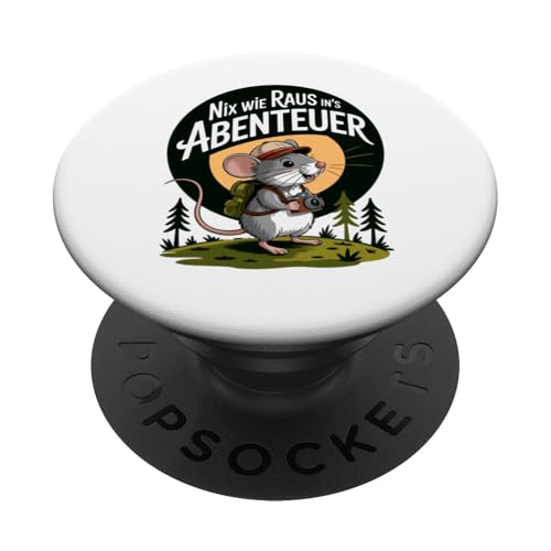 Nix wie weg - nichts wie raus Wandern Abenteuer mit Maus PopSockets Klebender PopGrip Nix wie weg - nichts wie raus Wandern Abenteuer mit Maus PopSockets Klebender PopGrip von Lustige Wandermotive mit Tieren