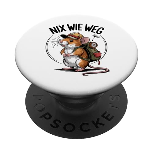 Nix wie weg - nichts wie raus Wandern Abenteuer mit Maus PopSockets Klebender PopGrip Nix wie weg - nichts wie raus Wandern Abenteuer mit Maus PopSockets Klebender PopGrip von Lustige Wandermotive mit Tieren