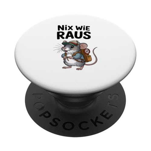 Nix wie weg - nichts wie raus Wandern Abenteuer mit Maus PopSockets Klebender PopGrip Nix wie weg - nichts wie raus Wandern Abenteuer mit Maus PopSockets Klebender PopGrip von Lustige Wandermotive mit Tieren
