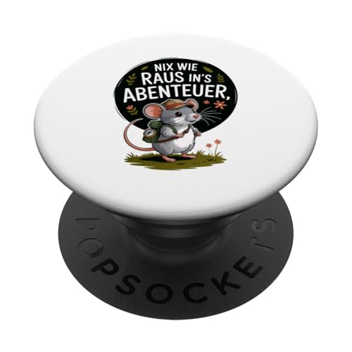 Nix wie weg - nichts wie raus Wandern Abenteuer mit Maus PopSockets Klebender PopGrip Nix wie weg - nichts wie raus Wandern Abenteuer mit Maus PopSockets Klebender PopGrip von Lustige Wandermotive mit Tieren