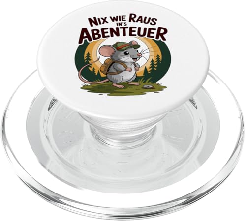 Nix wie weg - nichts wie raus Wandern Abenteuer mit Maus PopSockets PopGrip für MagSafe Nix wie weg - nichts wie raus Wandern Abenteuer mit Maus PopSockets PopGrip für MagSafe von Lustige Wandermotive mit Tieren
