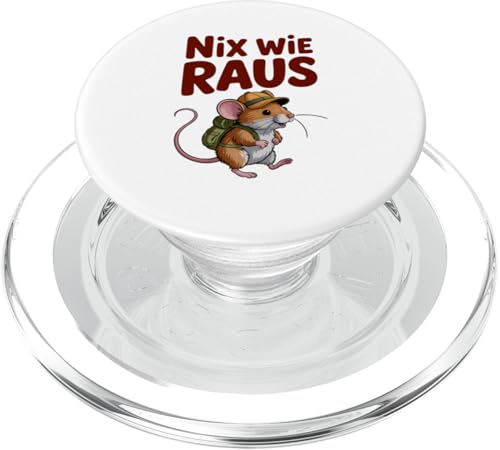 Nix wie weg - nichts wie raus Wandern Abenteuer mit Maus PopSockets PopGrip für MagSafe Nix wie weg - nichts wie raus Wandern Abenteuer mit Maus PopSockets PopGrip für MagSafe von Lustige Wandermotive mit Tieren