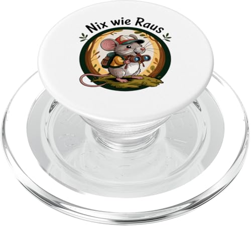Nix wie weg - nichts wie raus Wandern Abenteuer mit Maus PopSockets PopGrip für MagSafe Nix wie weg - nichts wie raus Wandern Abenteuer mit Maus PopSockets PopGrip für MagSafe von Lustige Wandermotive mit Tieren