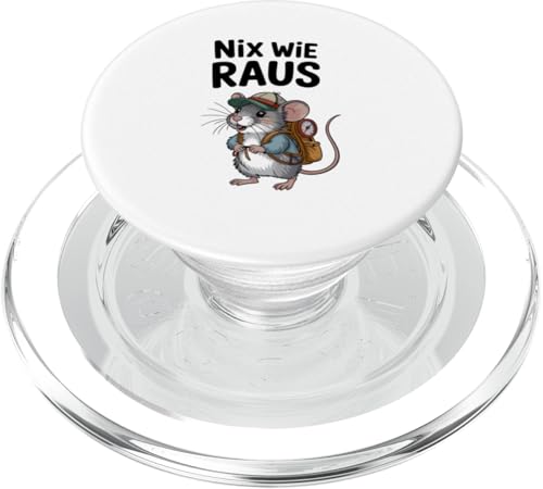 Nix wie weg - nichts wie raus Wandern Abenteuer mit Maus PopSockets PopGrip für MagSafe Nix wie weg - nichts wie raus Wandern Abenteuer mit Maus PopSockets PopGrip für MagSafe von Lustige Wandermotive mit Tieren