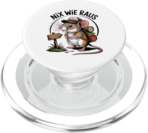 Nix wie weg - nichts wie raus Wandern Abenteuer mit Maus PopSockets PopGrip für MagSafe Nix wie weg - nichts wie raus Wandern Abenteuer mit Maus PopSockets PopGrip für MagSafe von Lustige Wandermotive mit Tieren