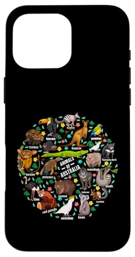 Australische Tierausbildung Zoologie Tiere Australiens Hülle für iPhone 16 Pro Max Australische Tierausbildung Zoologie Tiere Australiens Hülle für iPhone 16 Pro Max von Lustige australische Tiere Blumengrafiken