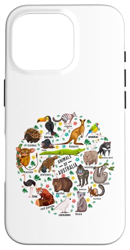 Australische Tierausbildung Zoologie Tiere Australiens Hülle für iPhone 16 Pro Australische Tierausbildung Zoologie Tiere Australiens Hülle für iPhone 16 Pro von Lustige australische Tiere Blumengrafiken
